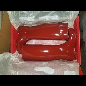 Red, Tall,women’s Hunter boots, size 8 BRAND NEW